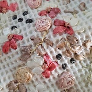 Simply Shabby Chic baby throw, ribbon embroidery